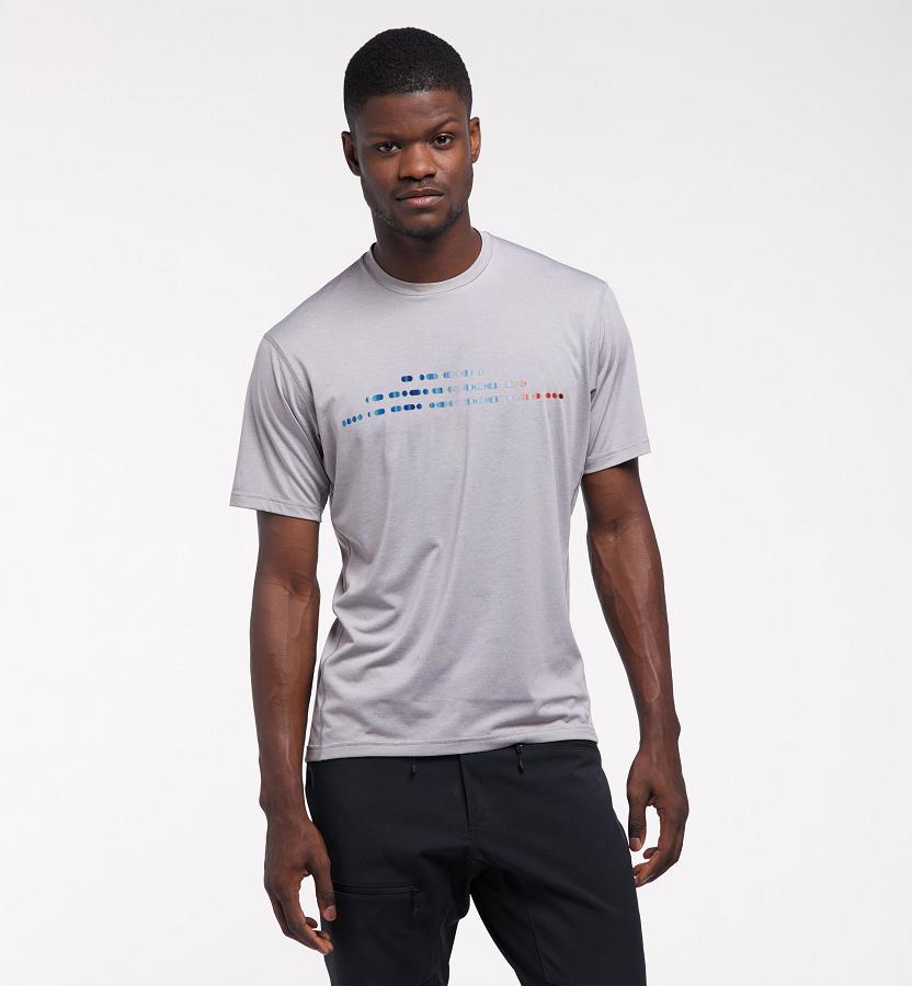 Haglöfs Mens Ridge T-Shirt Grey New Zealand 97016LXMG